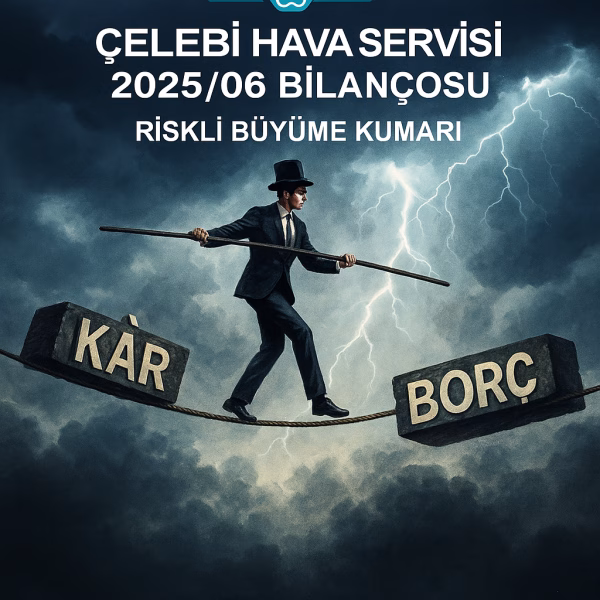 Çelebi Hava Servisi 2025 ikinci çeyrek bilanço analizini temsil eden konsept kapak görseli.