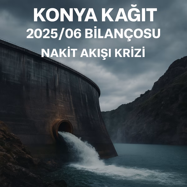 onya Kağıt 2025 ilk yarı bilanço analizini temsil eden, sağlam ama su sızdıran baraj konseptli kapak görseli.
