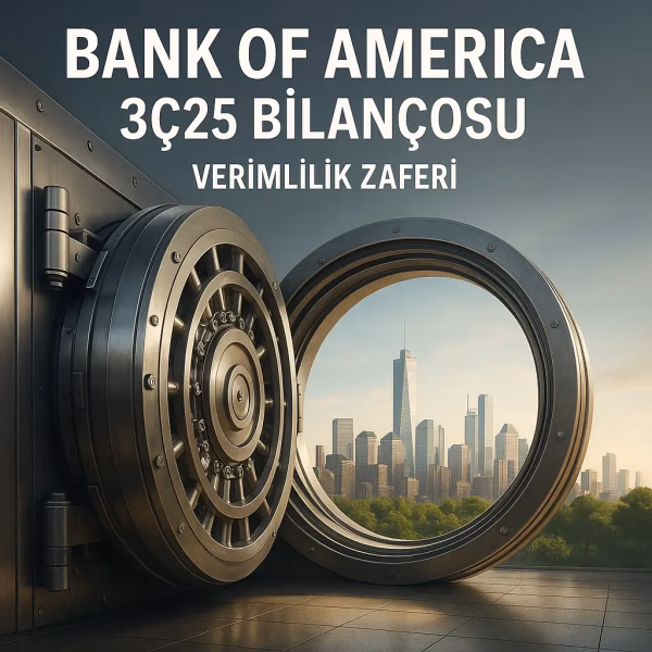 Bank of America 3Ç25 bilanço analizini temsil eden, verimliliği ve büyümeyi simgeleyen kapak görseli.