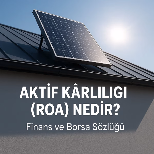 Aktif Kârlılığı (ROA) nedir sorusunu cevaplayan, varlık verimliliği kavramını anlatan finansal konsept görseli.
