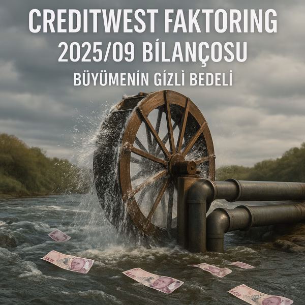 Creditwest Faktoring 2025 üçüncü çeyrek bilanço analizini temsil eden, dış kaynaklarla beslenen bir büyüme metaforu kapak görseli.