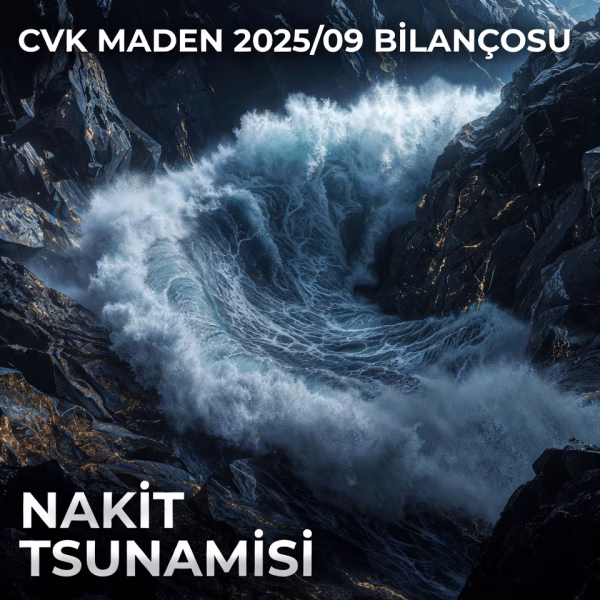 CVK Maden 2025/09 bilanço analizini temsil eden ve nakit akışındaki patlamayı simgeleyen konsept kapak görseli.