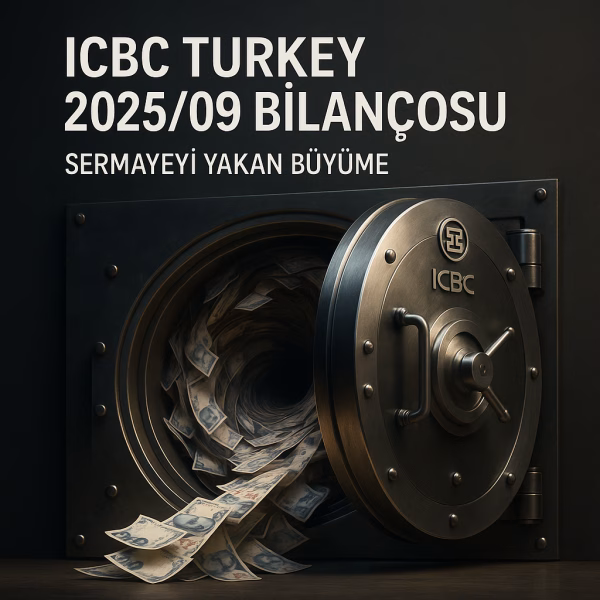 ICBC Turkey 2025 üçüncü çeyrek bilanço analizini temsil eden, kasadan içeri çekilen paraların olduğu konsept kapak görseli.
