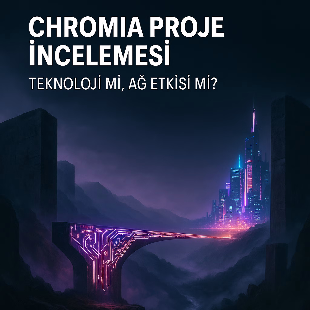 Chromia (CHR) proje incelemesini temsil eden, teknoloji ve rekabet arasındaki mücadeleyi gösteren konsept kapak görseli.