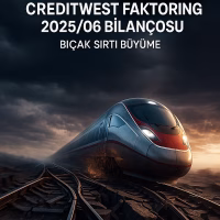 Creditwest Faktoring 2025 ikinci çeyrek bilançosundaki riskli büyüme stratejisini temsil eden kapak görseli.