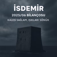 İsdemir 2025 ikinci çeyrek bilanço analizini temsil eden, fırtınalı denize karşı duran bir kale görseli.