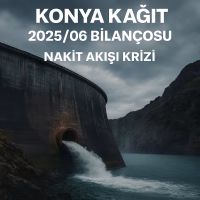 onya Kağıt 2025 ilk yarı bilanço analizini temsil eden, sağlam ama su sızdıran baraj konseptli kapak görseli.