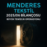 Menderes Tekstil 2025 ikinci çeyrek bilanço analizini temsil eden konsept kapak görseli: Nakit kasası.
