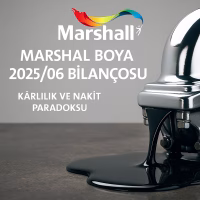 Marshall Boya 2025 ilk yarı bilanço analizini temsil eden, parlak bir makineden sızan yağı gösteren konsept kapak görseli.
