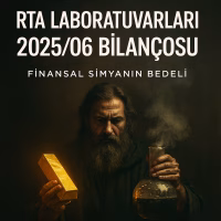 RTALB 2025 ikinci çeyrek bilanço analizini temsil eden, kâr ve operasyonel gerçeklik ikilemini gösteren konsept kapak görseli.