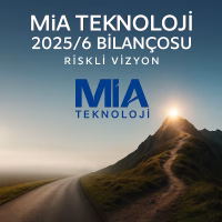 MİA Teknoloji 2025 ikinci çeyrek bilanço analizini temsil eden, stratejik yol ayrımı konseptli kapak görseli.