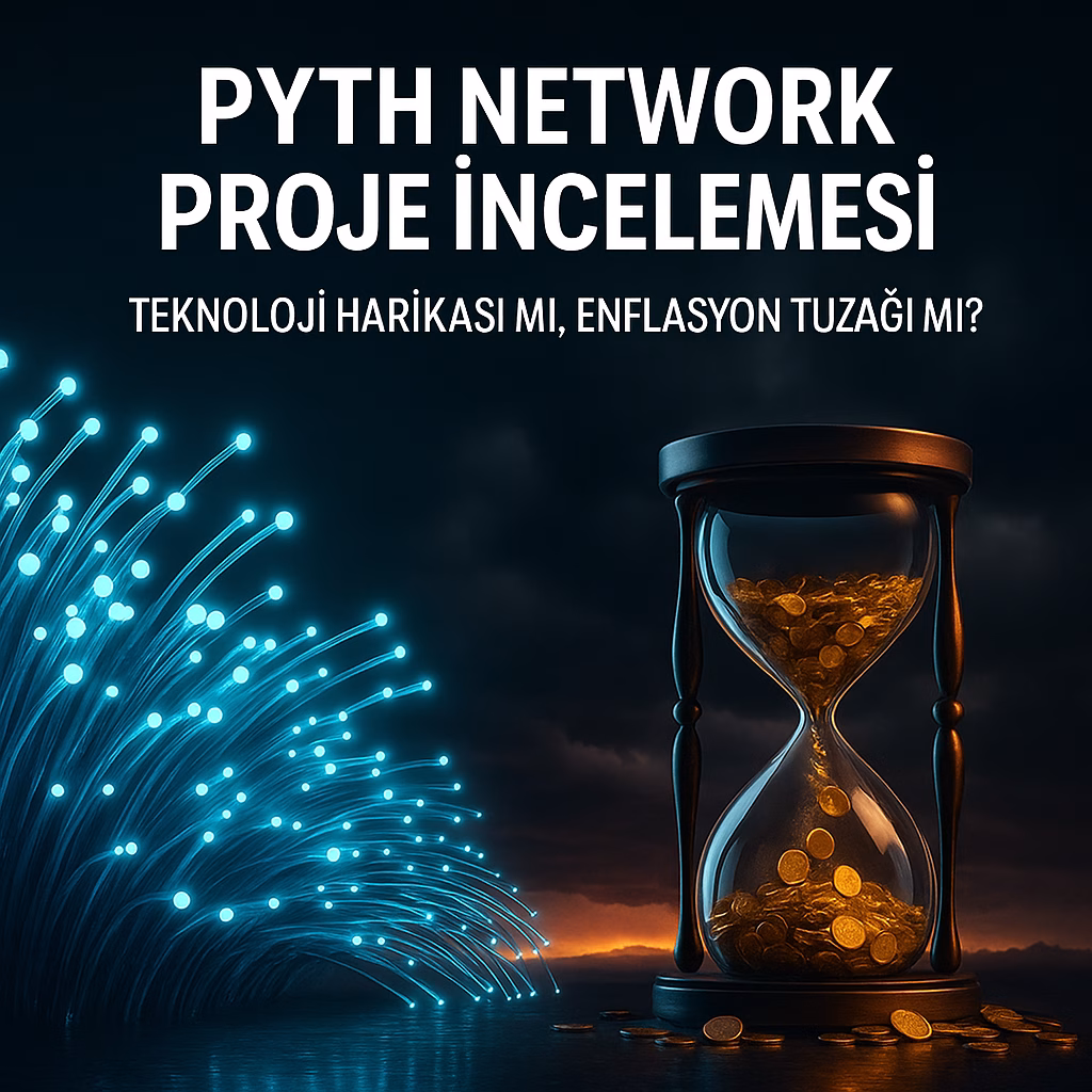 Pyth Network (PYTH) proje incelemesini temsil eden ve teknolojik potansiyeli ile tokenomik riskleri arasındaki gerilimi gösteren konsept kapak görseli.