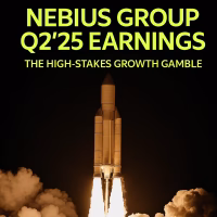Cover graphic for the Nebius Group Q2 2025 earnings analysis, featuring a rocket launch metaphor.