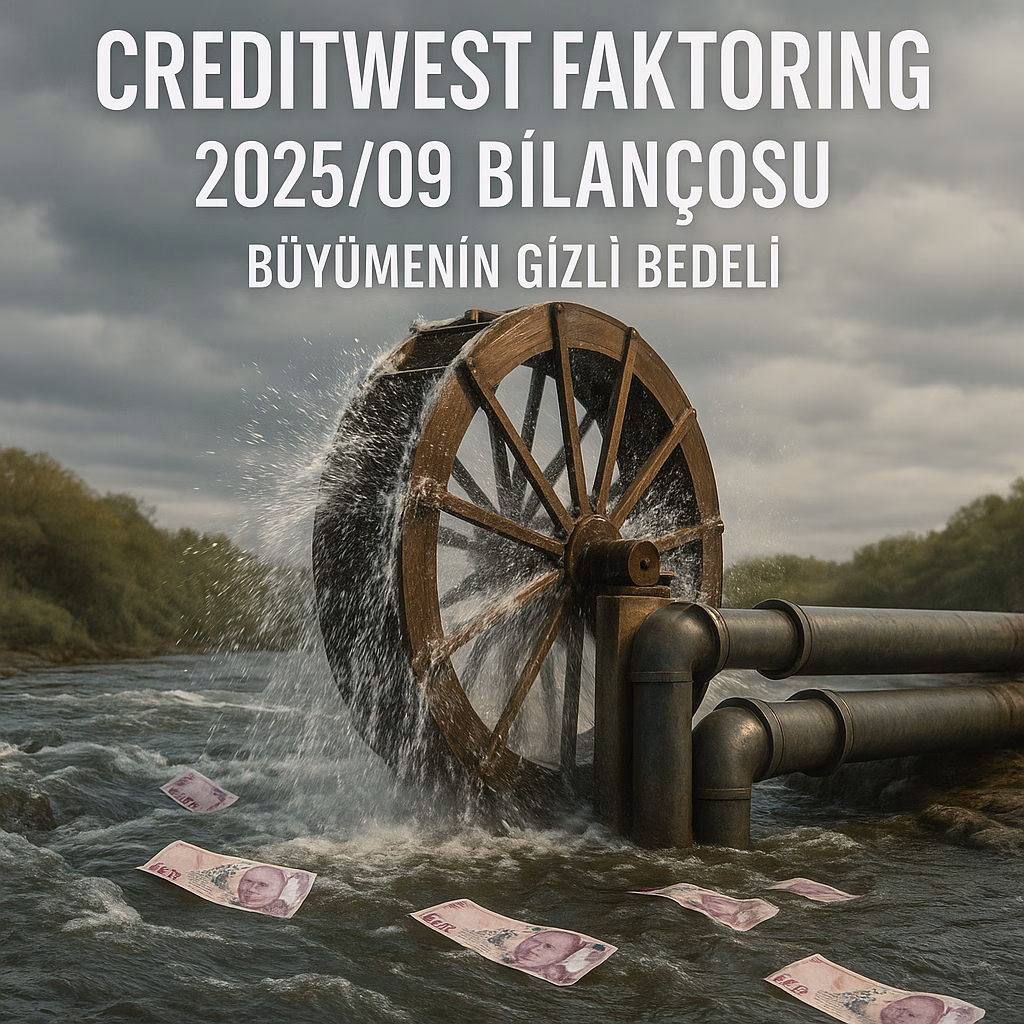 Creditwest Faktoring 2025 üçüncü çeyrek bilanço analizini temsil eden, dış kaynaklarla beslenen bir büyüme metaforu kapak görseli.