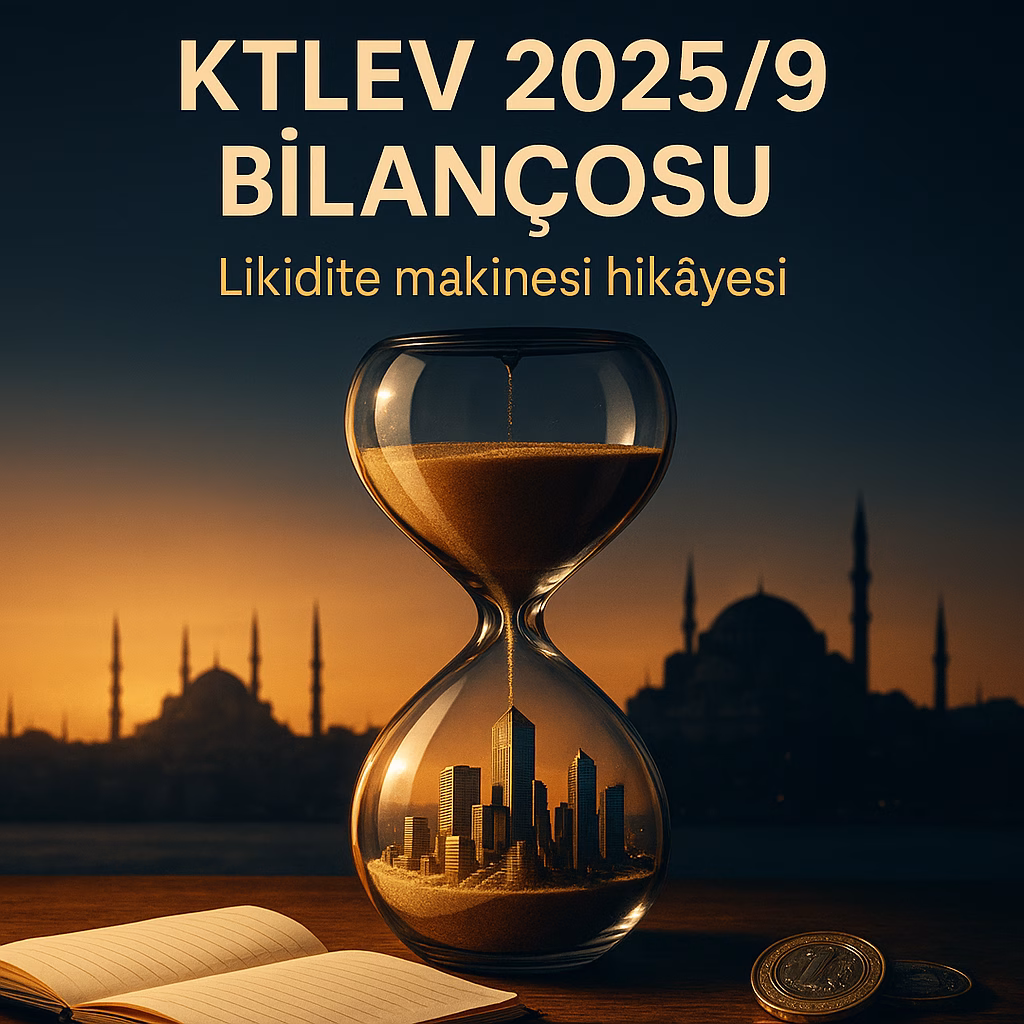 KTLEV 2025/9 bilanço analizini temsil eden, zaman ve likidite temasını içeren konsept kapak görseli.