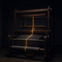 YÜNSA 2025 3. çeyrek bilanço analizini temsil eden, dokuma tezgahı ve altın iplik konseptli kapak görseli.