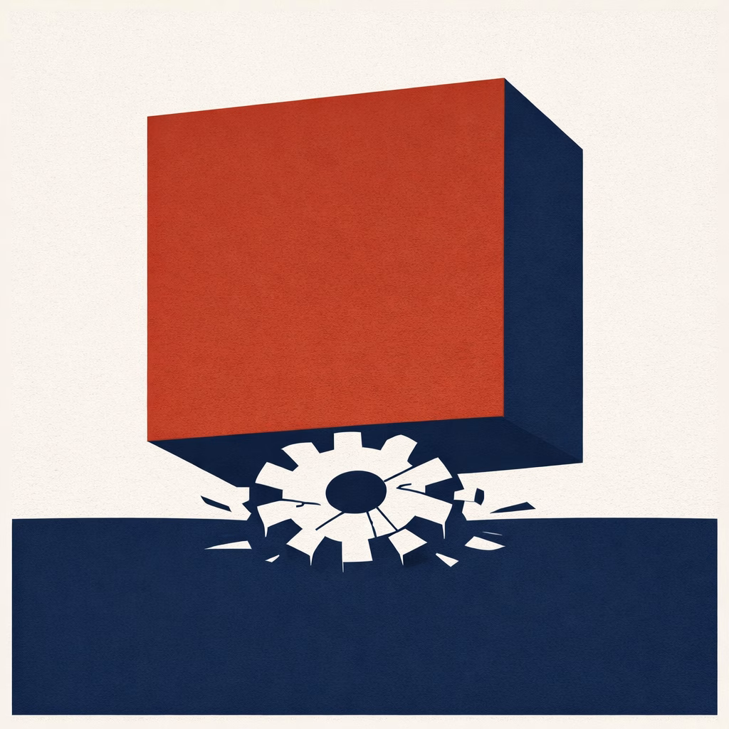 Prizma Pres Matbaacılık bilançosundaki varlık-nakit dengesizliğini anlatan minimalist vektör illüstrasyon.