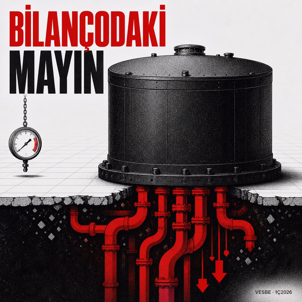 VESBE 1Ç2026 bilançosundaki 16.9 milyar grup alacağı editorial illüstrasyon