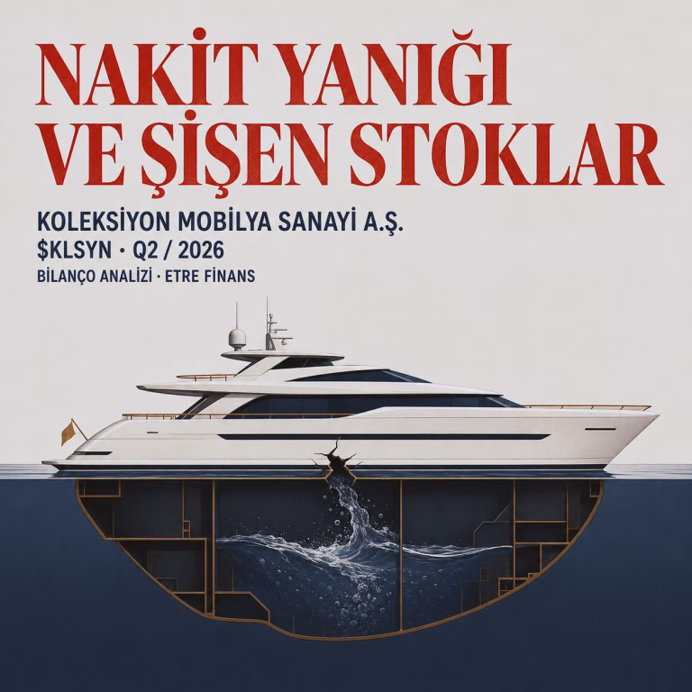 KLSYN 2026/06 Bilançosu: Nakit Yanığı, Şişen Stoklar ve Hayat Kurtaran Arsa