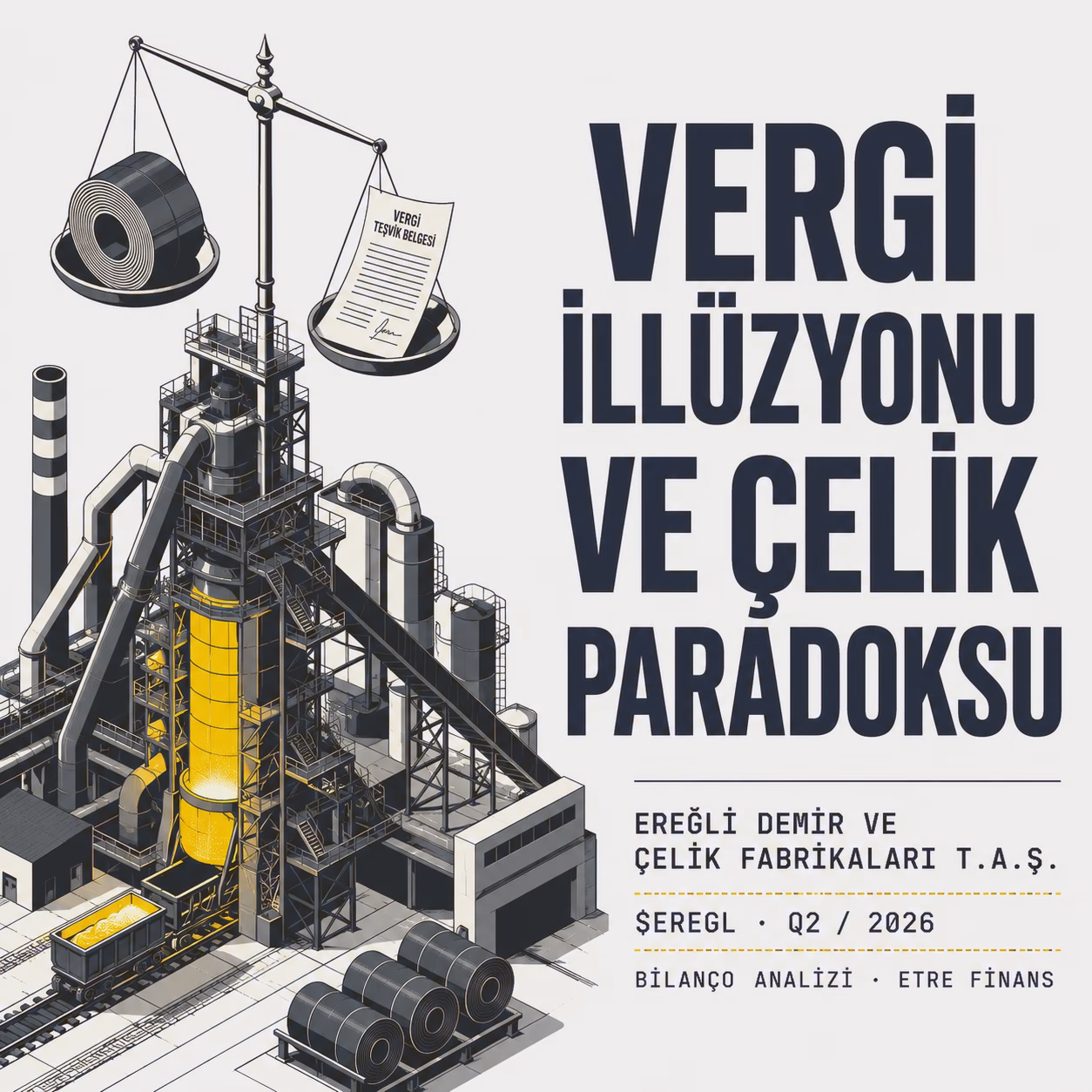 Ereğli Demir ve Çelik Fabrikaları 2026 Q2 Bilanço Analizi Kapak Görseli — etrefinans.com