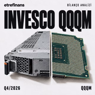 QQQM ETF analizi kapağında Nasdaq-100 mimarisini simgeleyen sunucu bloğu kesiti ve tipografi.