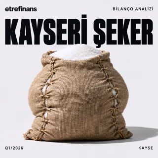 Kayseri Şeker 2026/3 bilanço kapağında aşırı borç gerilimini temsil eden dikişleri esnemiş jüt çuval sahnesi.
